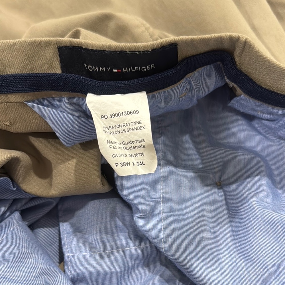 Tommy Hilfiger Tan Chinos Classic Fit Size 38x34 - Picture 5 of 5